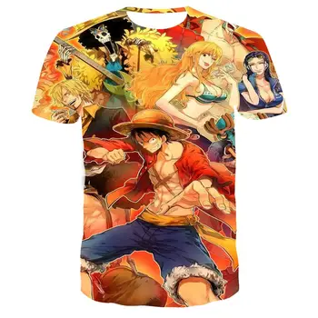 En Kos Luffy T shirt priložnostne tshirt homme O vratu ulične človek wommen otrok 3d t-shirt fantje oblačila, anime poletne vrh tees