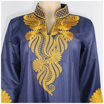MD Afriške Obleke Za Ženske Ankara Dashiki Maxi Obleko Zlato Vezeni Cvetlični Obleko Južna Afrika Ženske Obleke Velikosti Robe