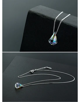 BeBella xirius erlenmajerico raindrop obesek ogrlica s Kristali Swarovski prvotni modni nakit za ženske, dekleta darilo