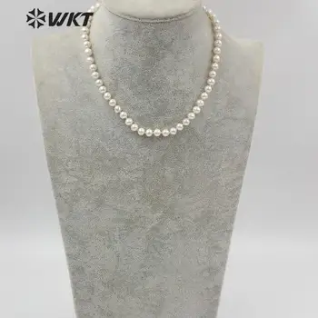 WT-JN112 Neverjetno moda 6 mm nezakonitih biserna ogrlica, 14 cm dolg sladkovodnih biserov vozlane choker ogrlica za ženske choker necklac