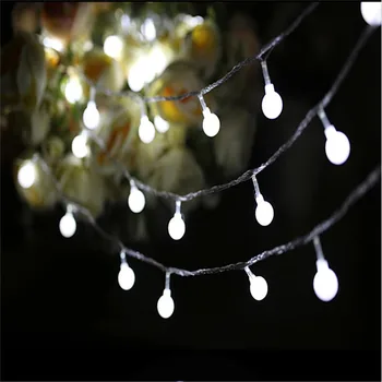 BHomify niz led luči z 40led žogo AC220V EU počitnice dekoracijo svetilka Festival Božič Dom osvetlitev zunanja razsvetljava
