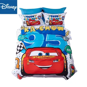 Disney risanke posteljnina strela Mcqueen avto posteljno perilo otrok doma tekstilne jeseni, pozimi bedspread queen size postelja nastavite 4pcs vroče prodaje