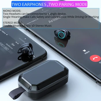 TWS Šport Čepkov IPX7 Nepremočljiva X6 Nadgradnjo Bluetooth Slušalke Brezžične Slušalke 3300mAh Polnilnik Bin za IOS Android Xiaomi