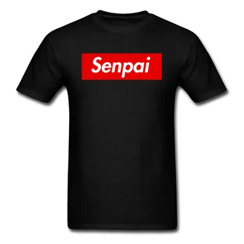 Senpai T Shirt 2018 Poletje Moški T-shirt Pismo Naslikal 90. letih Logotip Oblačila po Meri O Vratu Bombaž Vrhovi Tees Hip Hop Tshirt