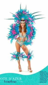Poslovanje Kostum Vrstici pero Kostum Poletje Bikini Party samba ples obrabe