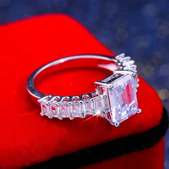 2021 nove luksuzne princesa 925 sterling srebro posla poročni prstan za ženske lady obletnice, darila nakit trgovini R5486