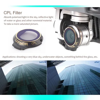 Brnenje Filtri Za Mavic Pro CPL UV ND 8 16 Kamere, Filtri Za DJI Mavic Pro Multi-Layer Coating Filmov Filter brezpilotna letala Dodatki