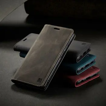 Luksuzni Flip Usnjena torbica Za Xiaomi mi 10T 10T pro lite Poslovnih Tulec Za Redmi Opomba 9 9 9 pro max Magnetni denarnice primeru