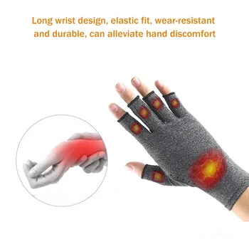 1Pair Stiskanje Rokavice Odprti Prsti Artritis Rokavice Premium Arthritic Bolečine Olajšave Roko Rokavice Terapija