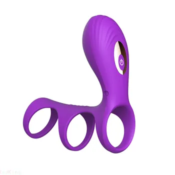 7 Hitrosti Vibrator Obroč za Penis Petelin Vibrator Za Moške Zamudo Izliv G Spot Klitoris Vagine Stimulacije za Odrasle Sex Igrače za Pare