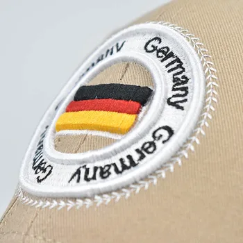 Čezmejno novo bombaž nemško zastavo klobuk nastavljiv skp velike črke, vezene baseball skp
