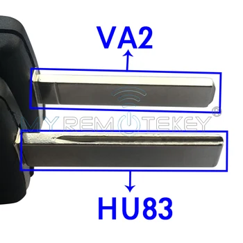 Remtekey CE0523 Flip daljinsko avto ključ 3 gumb za Peugeot ključa za Citroen tipko VPRAŠATI, 433 mhz ID46 - PCF7941 HU83