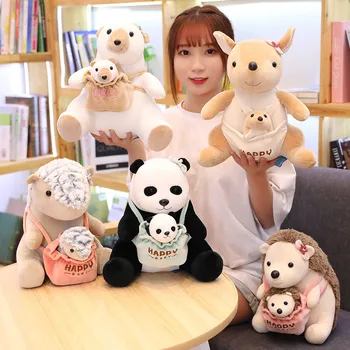 25 cm srčkan pet mati in otrok polnjene živali igrača jež polarni medved gedit kenguru doma otroke lutka, lutka blazino rojstni dan gi