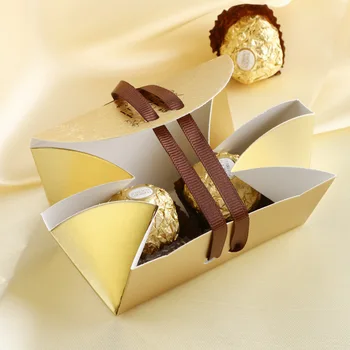 Novo Ferrero Rocher Škatle za Poročni Uslug in Daril Polje Baby Tuš Papir bonboniera Poročno Dekoracijo Sladka Darila Material Vrečke