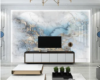 Beibehang po Meri novo svetlobno razkošje strešnik modra pozlačenega marmorja vzorec TV spalnica ozadje ozadje stene papirjev doma dekor