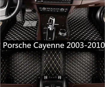 Visoko Kakovostna Avtomobilska dodatna Oprema Styling Meri Stopala Preproge 3D Luksuznega Usnja Avto predpražnike Za Porsche Cayenne 2003-2010