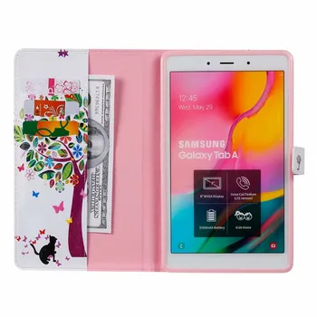 Projekcijska Stojala Usnje Lupine Kritje folio kritje velja Za Samsung Galaxy Tab A 8.0 2019 SM-T290 SM-T295 SM-T297 T290 T295 Tablet Coque