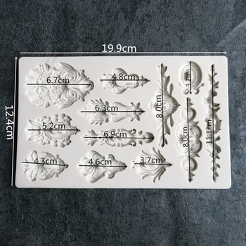 Evropski čipke reliefni silikonsko plesni dekoracijo orodje za čokoladno torto plesni, Gumpaste plesni, Sugarcraft, posoda