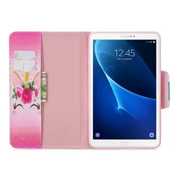 Wekays Za Samsung Tab A6 10.1 Risanka Samorog Usnjena torbica Za Samsung Galaxy Tab A6 6 2016 10.1 T585 T580 T580N Primere,