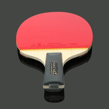 Huieson Profesionalni Namizni Tenis Lopar 8 Star Usposabljanje Ping Pong Veslo Cox Lesa Dolg Ročaj Kratek Ročaj z ohišjem, 2 Žogo