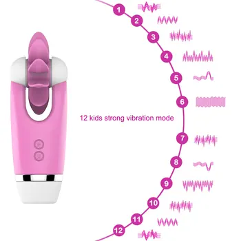 12 Hitrost Polnjenja Ustni Lizanje Vibrator Roller Prsi Masaža Klitoris Stimulator Klitorisa Vibrator Adult Sex Igrače za Ženske, Moške