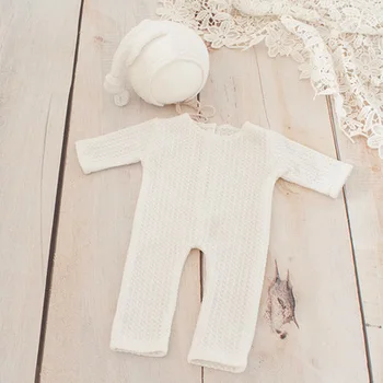 2020 Novo Bebe Bonnet+obloge Newborn Baby Girl Boy Fotografija Rekviziti Romper+Klobuki Fotografijo Ustrelil Prop Oblačila za Streljanje Cocoon Studio