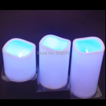 1sets(3pcs) Brezplamensko Utripanja LED Čaj Luči Sveče Daljinsko upravljanje Električni Sveče za Poroko, Rojstni dan Doma Dekor