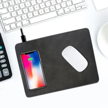 Qi Brezžični Polnilnik Mouse Pad Mat za iPhone 11 Pro X XR XS Max 8 Plus Samsung S9 S10 Plus Mobilni Telefon Brezžično Polnjenje Blazine