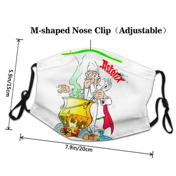 Asterix In Obelix Moški Ženske Večkratno Uporabo Masko Anti Bakterijsko Dustproof Masko Za Zaščito Masko Respirator Usta Žarilna
