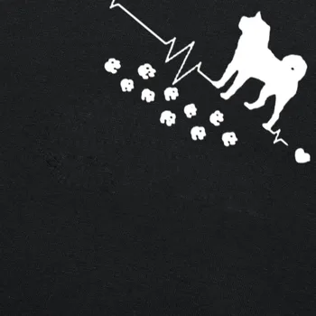 Shiba Inu Pes srčni Utrip Harajuku T Shirt Smešno majica s kratkimi rokavi Ženske Oblačila, Casual Kratek Rokav Vrhovi Tees Plus Velikost
