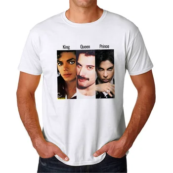 Novo Freddie Mercury in Michael Jackson Moška T-shirt Lgbt Hipster MJ OLODUM tshirt Moški Ulica 90. LETIH Tumblr Oblačila Tees Majica Vrhovi