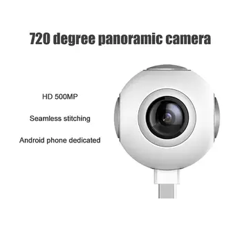 Mini 360-Stopinjski Dvojno Kota Ribje Oko Objektiv Panoramska Kamera HD VR Video Kamero, Šport na Prostem category Action Cam Za Andirod