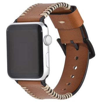 BEAFIRY Za Apple jermenčki Serije 1/2/3 38 mm 42mm watchbands ročno šivanje Pravega Usnja trak za iwatch 4 44 mm 40 mm