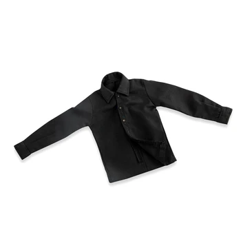 Na Zalogi 1/6 moški slika oblačila majica model črno srajco ovratnik močno vojak majica za 12 inch Dejanje slika Dodatki