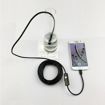 AN97 2v1 Android Endoskop 5,5 mm Objektiv 6LED 1m/2m/3,5 m/5m/10m Mehko Trde žice, nepremočljiva Micro USB OTG Kača Pregled Borescope