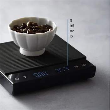 Junak Kapljično Kave Lestvice S Samosprožilcem, 3 KG/0.1 g USB Smart Elektronski Obsega Gospodinjsko Digitalno Kuhinjsko Tehtnico z Silikonsko Blazinico