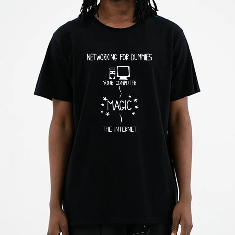 Omrežja Za Telebane T-Shirt Moški Smešno Geek Nerd Je Računalnik Darilo Programer Moške Bombaž Priložnostne Kratkimi Rokavi Tshirt Vrhovi