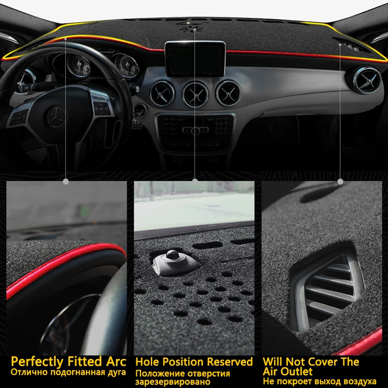 Za Mercedes Benz CLA C117 2013~2019 Anti-Slip Mat nadzorna plošča Pokrov Dežnik Dashmat Pribor CLA180 200 220 250 AMG CLA200