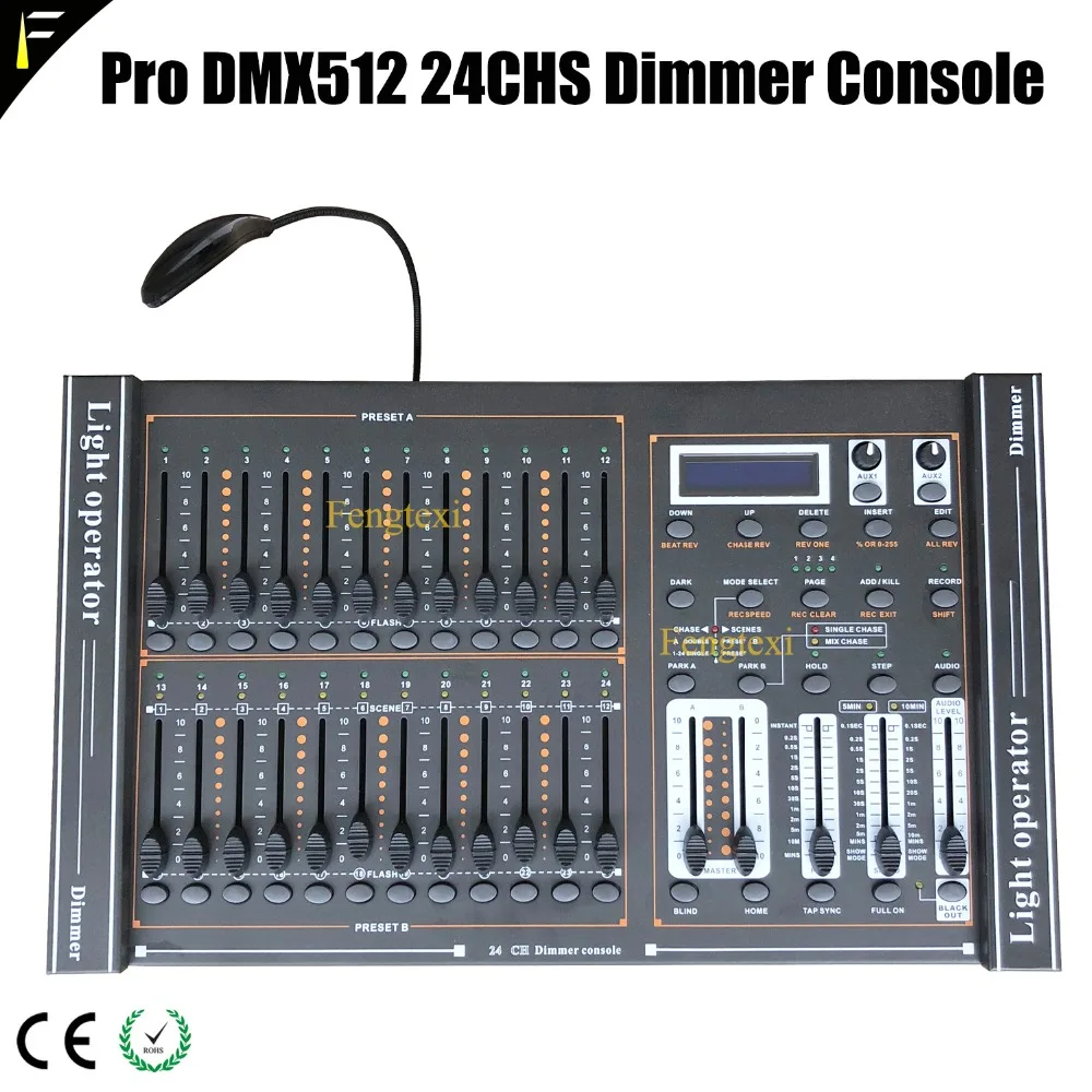 24 Kanalov DMX 512 Zatemnitev Konzole Inteligentni Dimmer Krmilnik Tabela Z LED Razsvetljavo Za Prikaz Cenovno Brezplačna Dostava