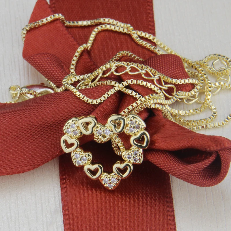 SUNSLL Moda zlata, bakrena ogrlica bela Zirconian ogrlica za ženske