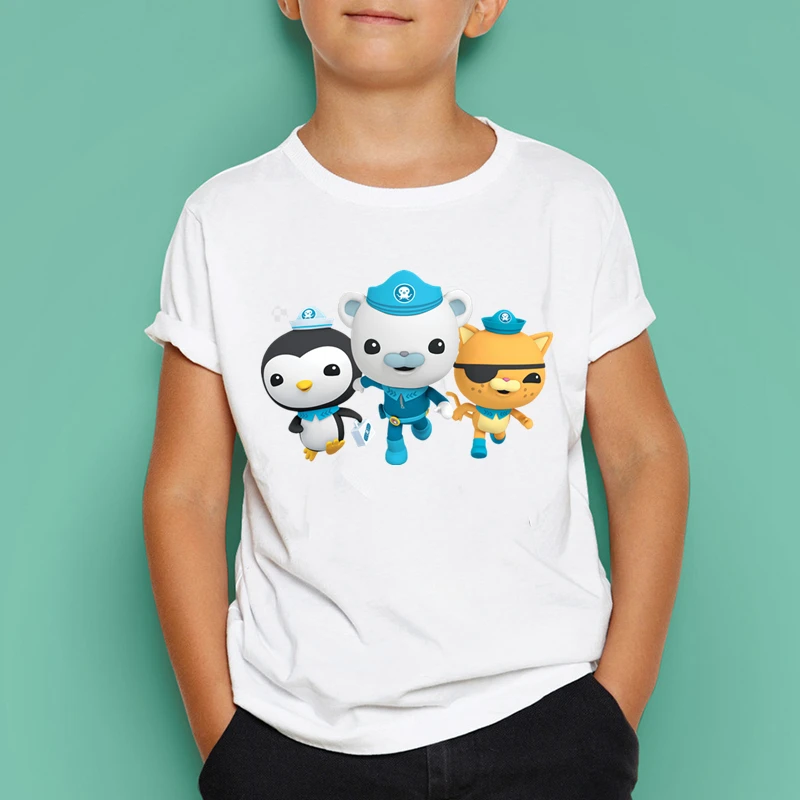 Fantje/Dekleta Octonauts Print Majica s kratkimi rokavi Otroci Super Priložnostne Kratek Rokav Vrhovi Otrok je Smešno, T-Shirt Malo Dekliška Oblačila