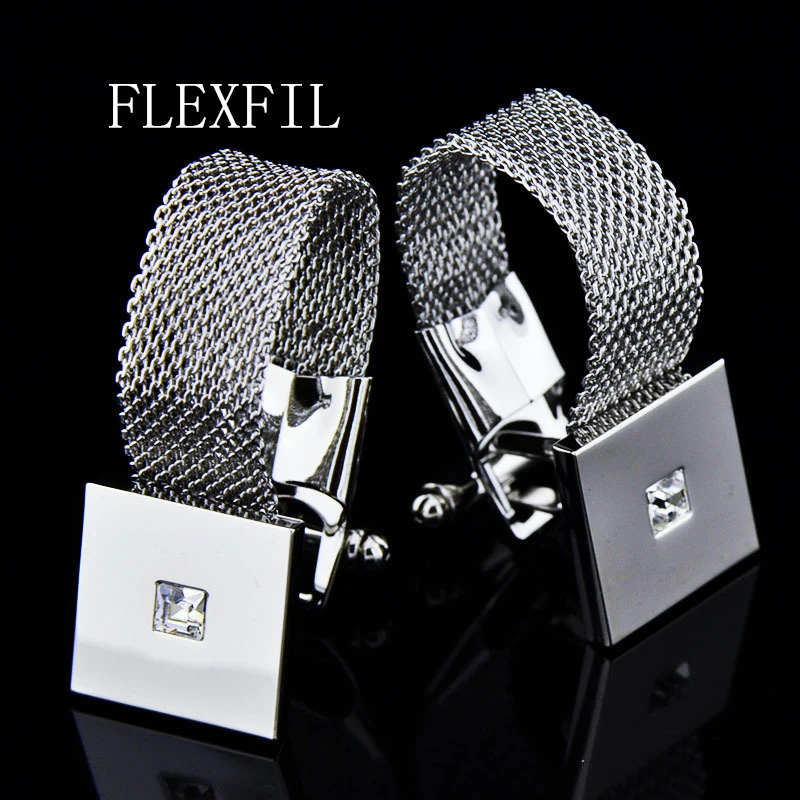 FLEXFIL Nakit francoski majica cufflink za moške blagovne Znamke oblikovalec Lisice povezavo Gumb moški Visoke Kakovosti Luksuzni Poroko Brezplačna Dostava