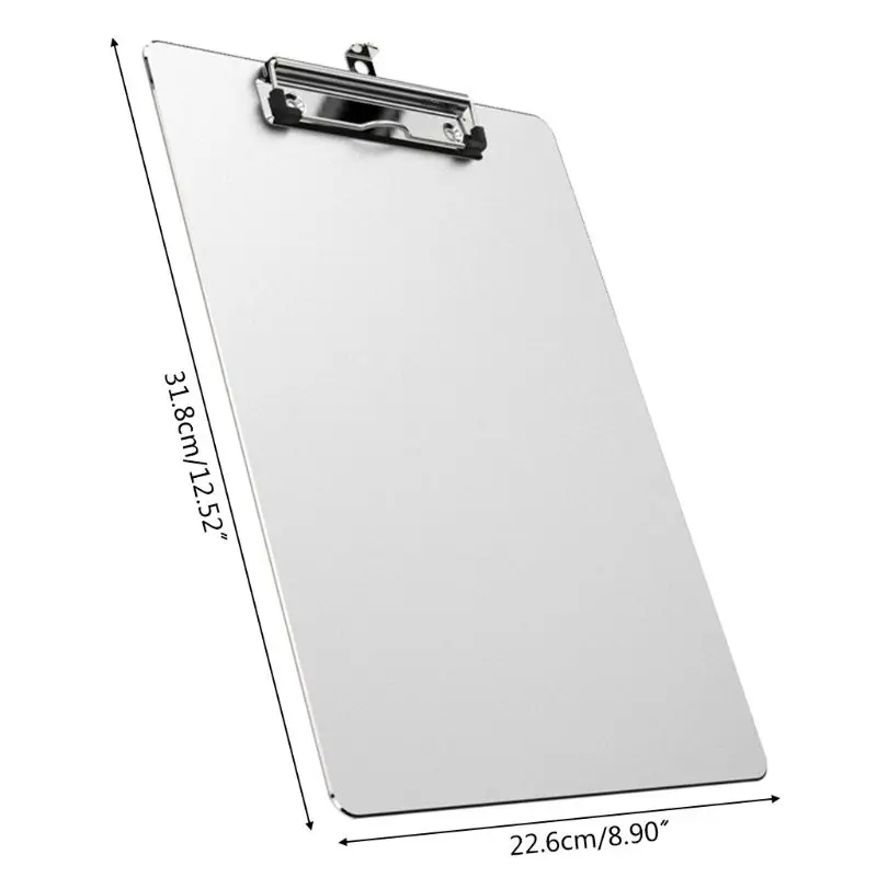 A4 Aluminij Zlitine Pisanje Posnetek Odbor Antislip Datoteke Hardboard Papir Držalo Za Pisarno
