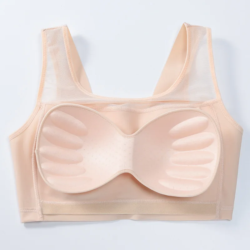 Modrc ultra-tanek dihanje anti-lahka omet prsih zbrali nastavljiv spodnje perilo za ženske non-jeklen obroč modrc