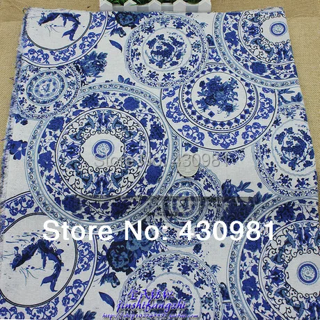 Ploščo vzorec bombaž perilo šivanje obrti materiala domov dekoracijo Kitajski modro bele tkanine