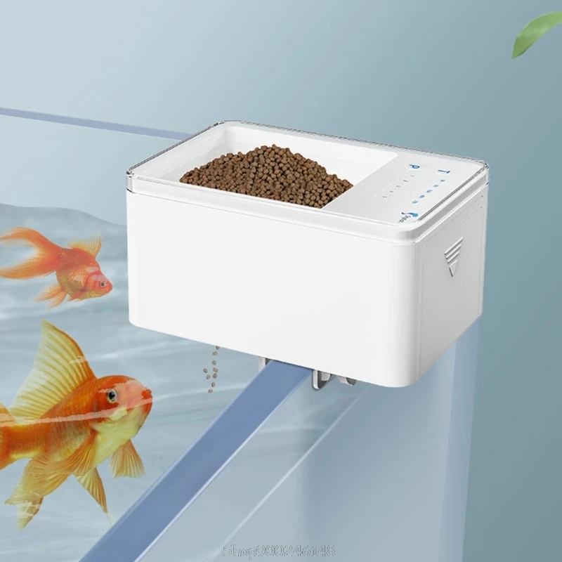 Aquarium Fish Tank Inteligentni Samodejni Podajalnik Časovnik Hrane Razpršilnik 70ml LED Digitalni Zaslon Hranjenje Pralni N04 20 Dropship