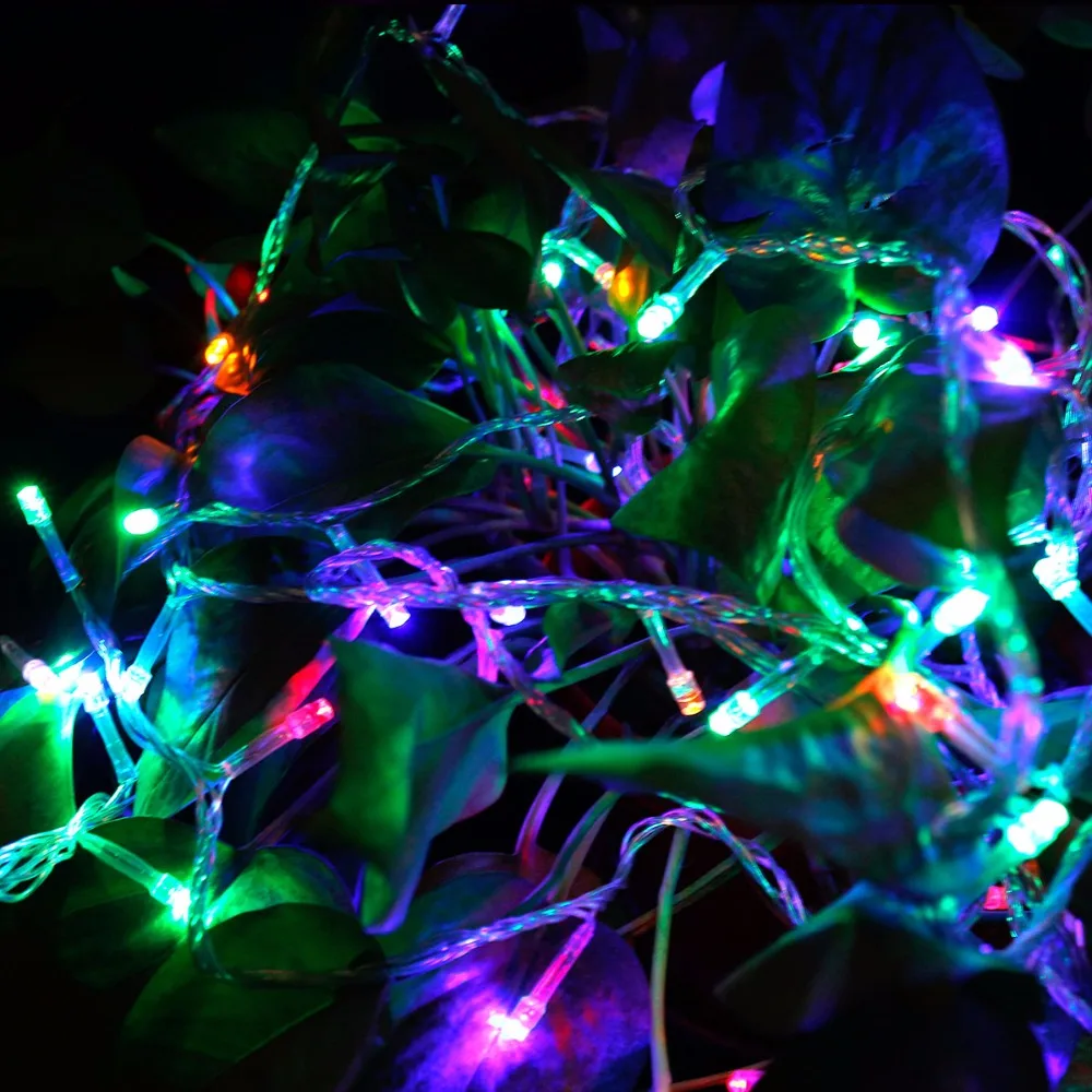 RGB LED Osvetlitev Strune 10M 110V 220V 8 Načini Vodotesen IP65 Božič Garland Pravljice Osvetlitev Zunanja Notranja Počitnice Dekoracijo