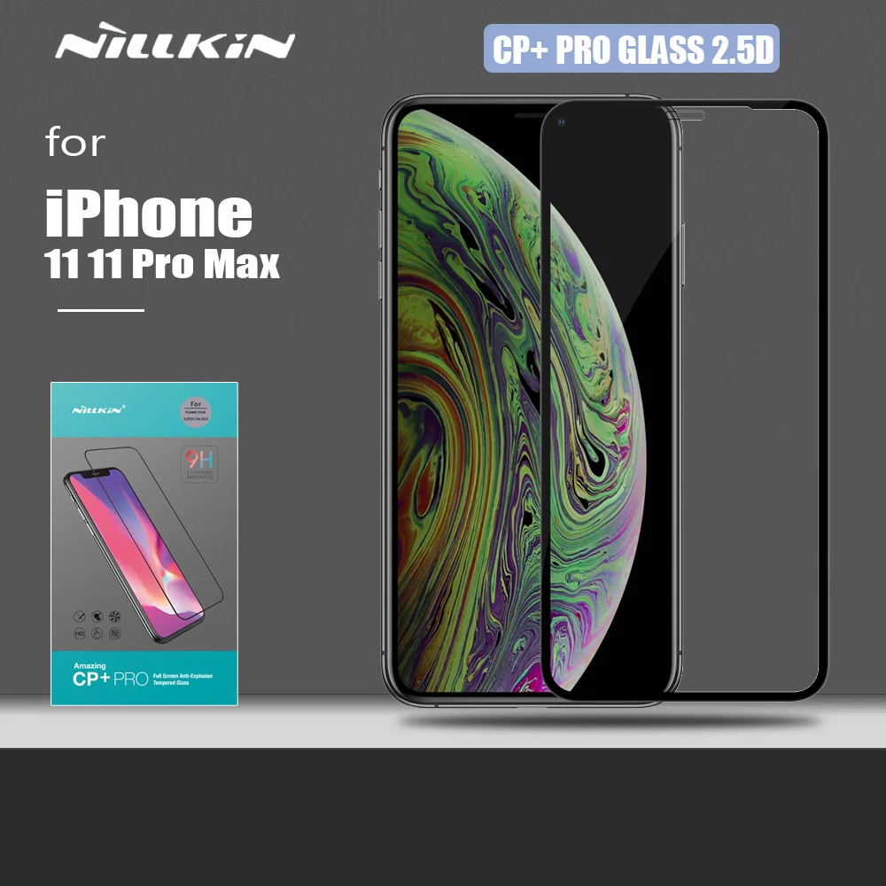 Nillkin za iPhone 11 11 Pro Max Stekla CP+ PRO 2.5 D Polno Kritje Kaljeno Steklo Zaščitno Zaščitnik Zaslon za iPhone 11 Pro Max