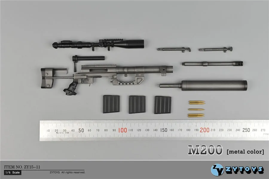 Na prodajo 1/6 Obsega M200 Ostrostrelec Puška Model ZY15-11 Črni Železa Barve, Brez Zunanje Polje Primerni za 12