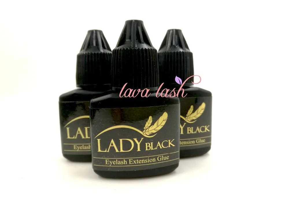 Brezplačna dostava 3pcs/veliko hitro lepilo lady black trepalnic razširitve lepilo 10 ml/steklenica Ni Zaprti Vrečko nizko draženje za občutljivo kožo